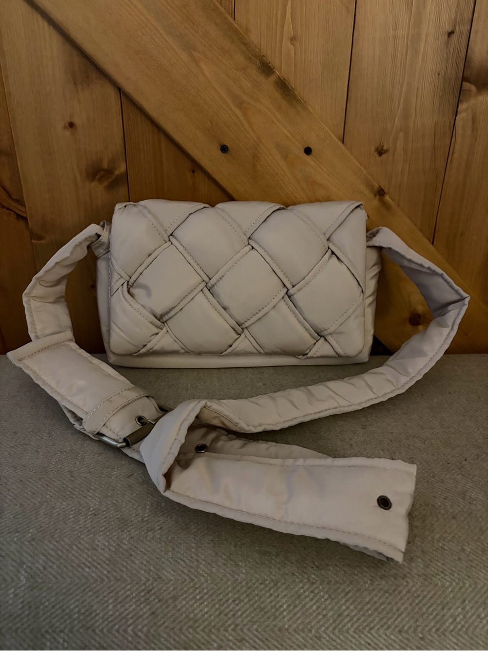Anthropologie The Lark Puffy Woven Crossbody Bag